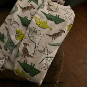 Carter's Green and White Dinosaur One Piece